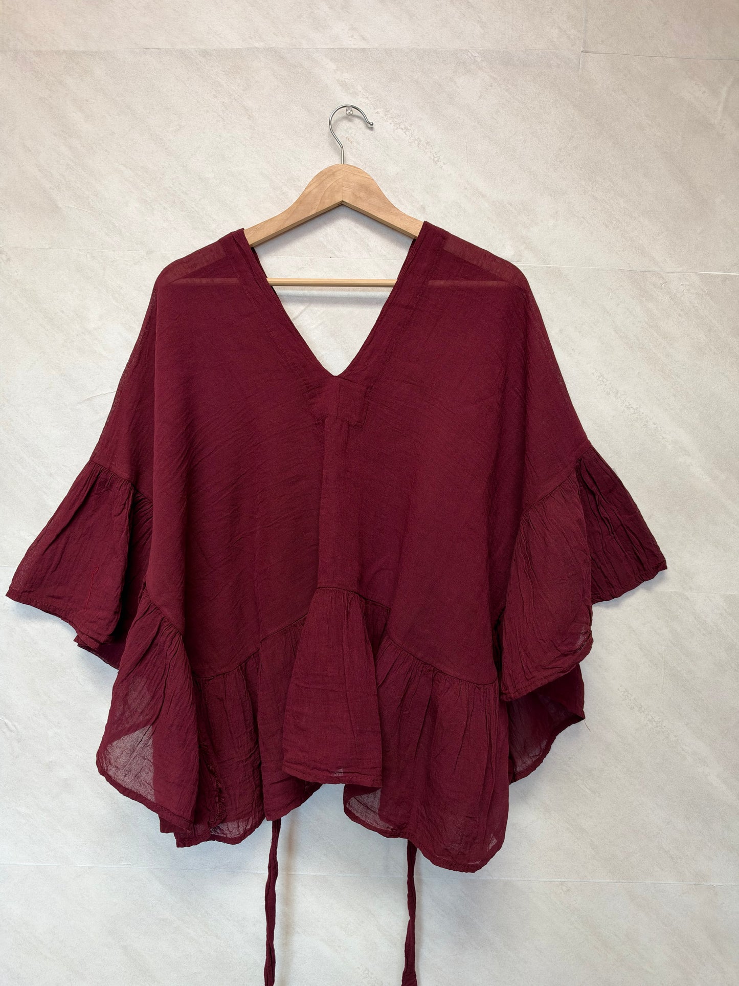 Burgundy/Wine Blouse (One Size)