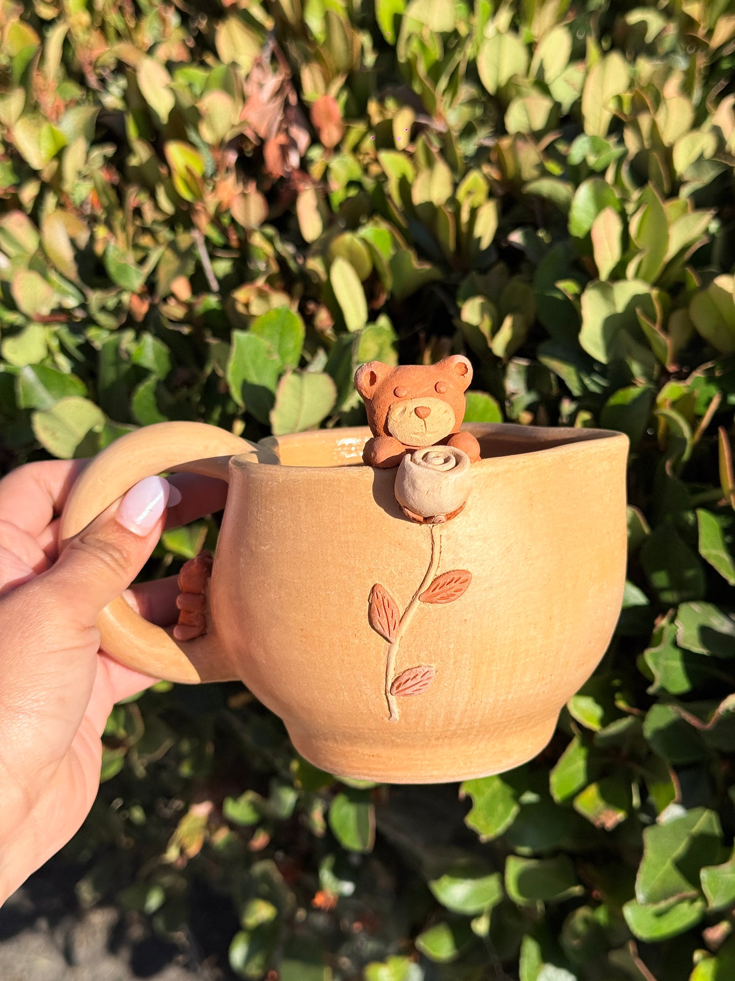 "Natural" Jumbo Rose Mug