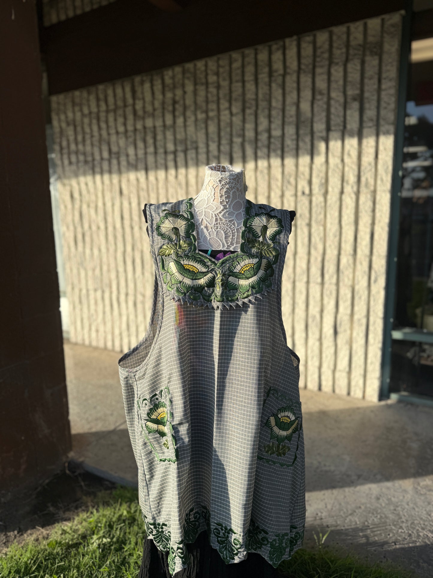 Green Flower Mandil/Apron 3XL