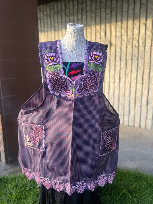 Peacock with flower Apron/Mandil 3XL