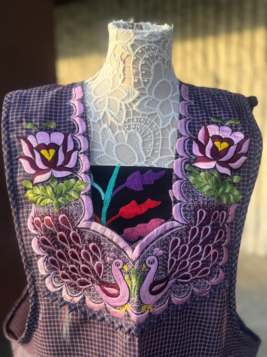 Peacock with flower Apron/Mandil 3XL