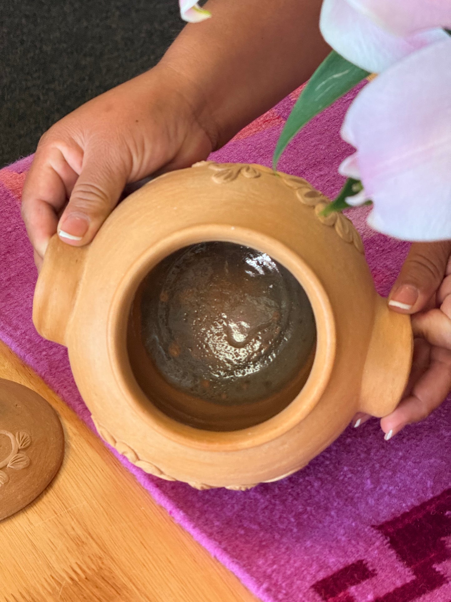 "Graciela" Natural Pot+Lid