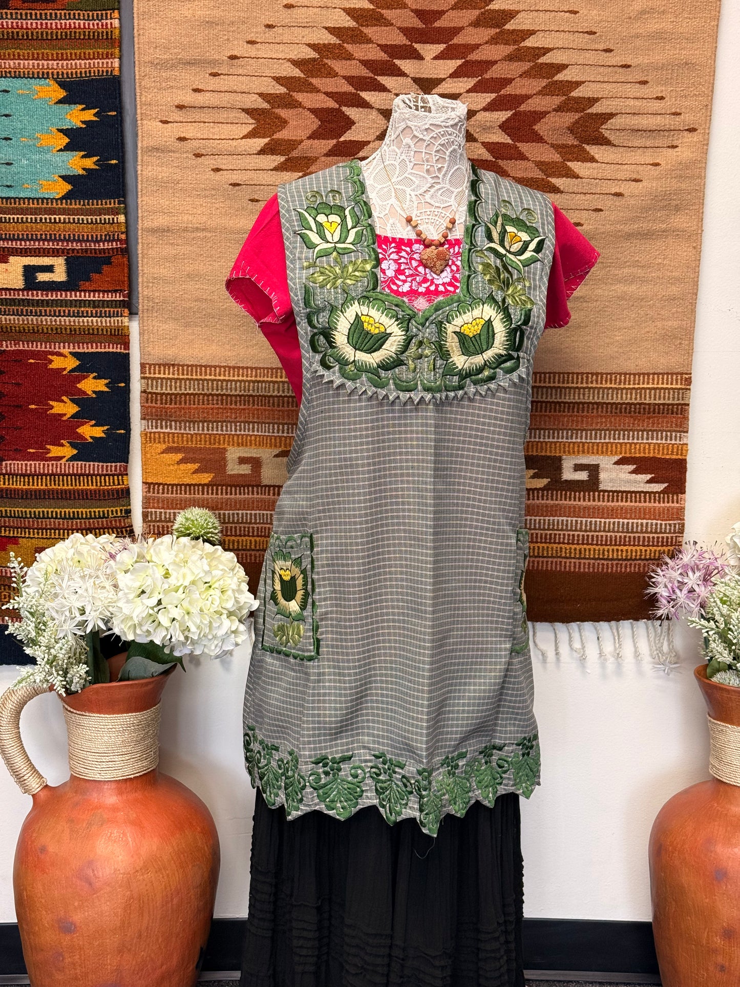 "Malena" Green Apron 2X