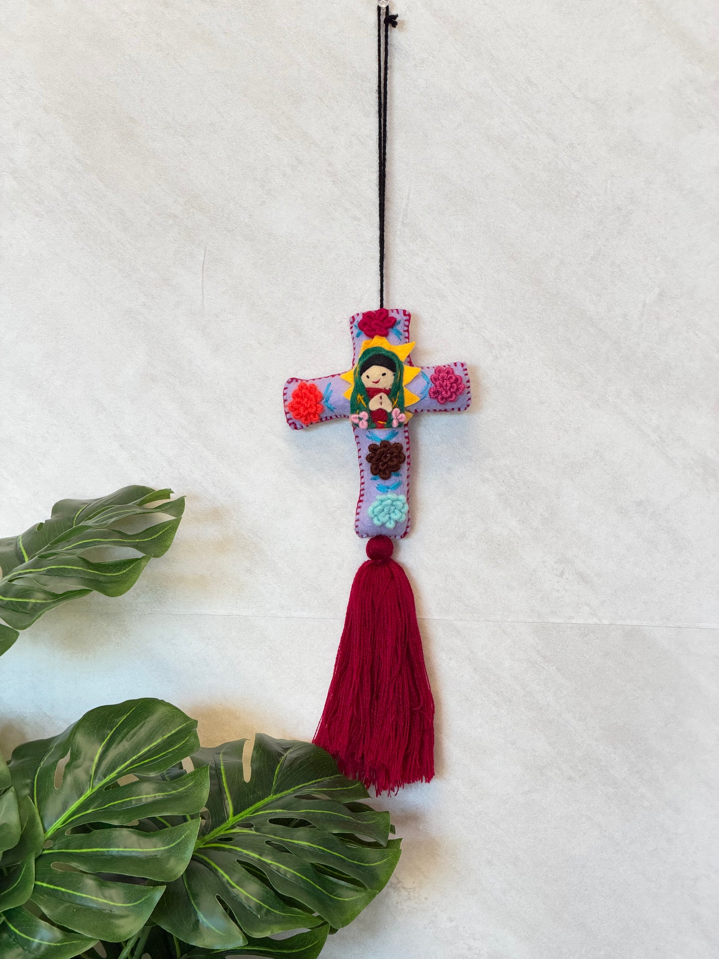 Cross Virgencita Tassel
