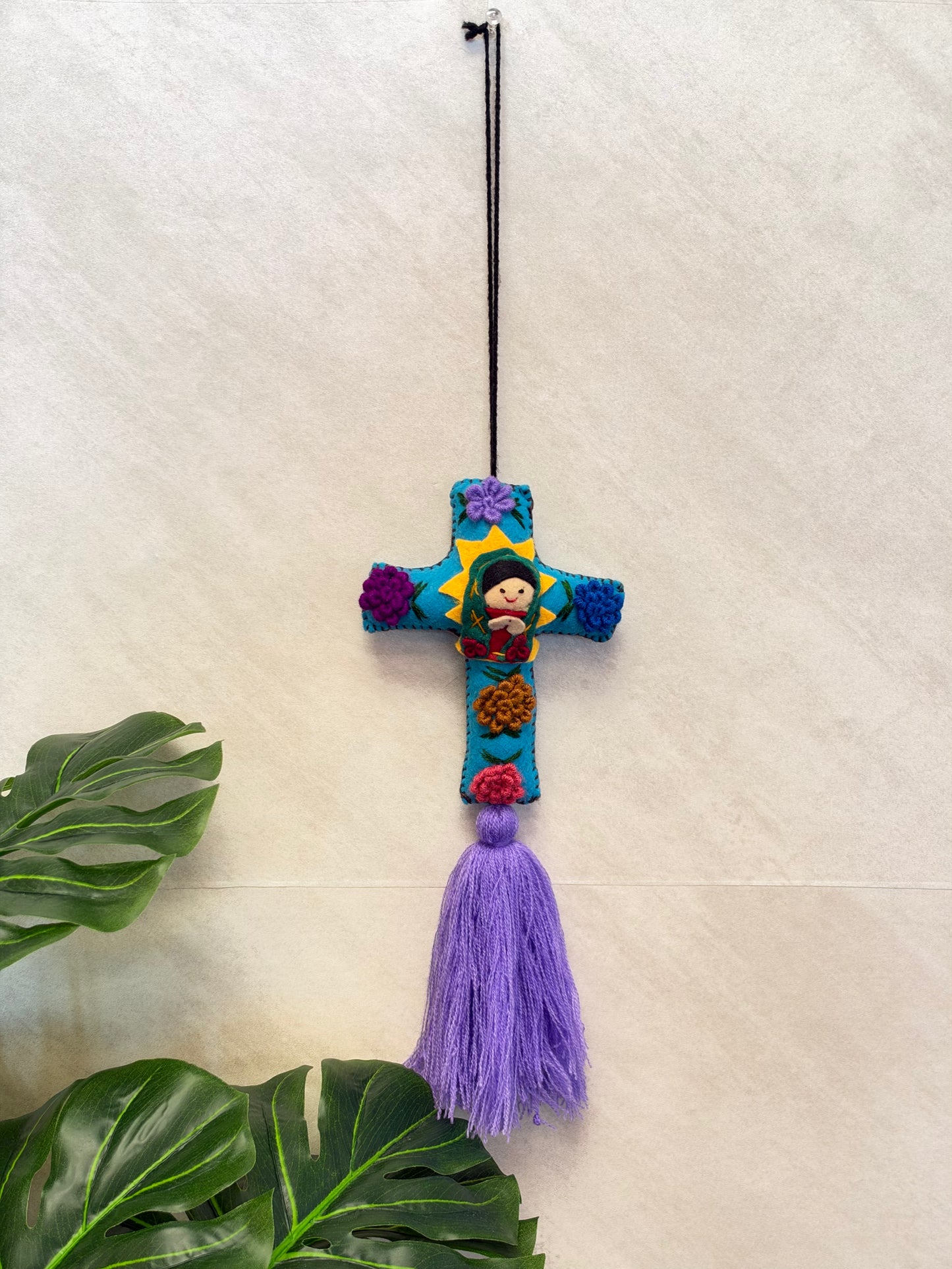 Cross Virgencita Tassel