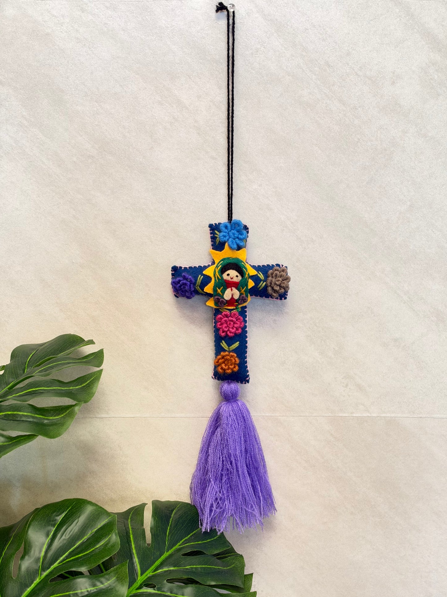 Cross Virgencita Tassel