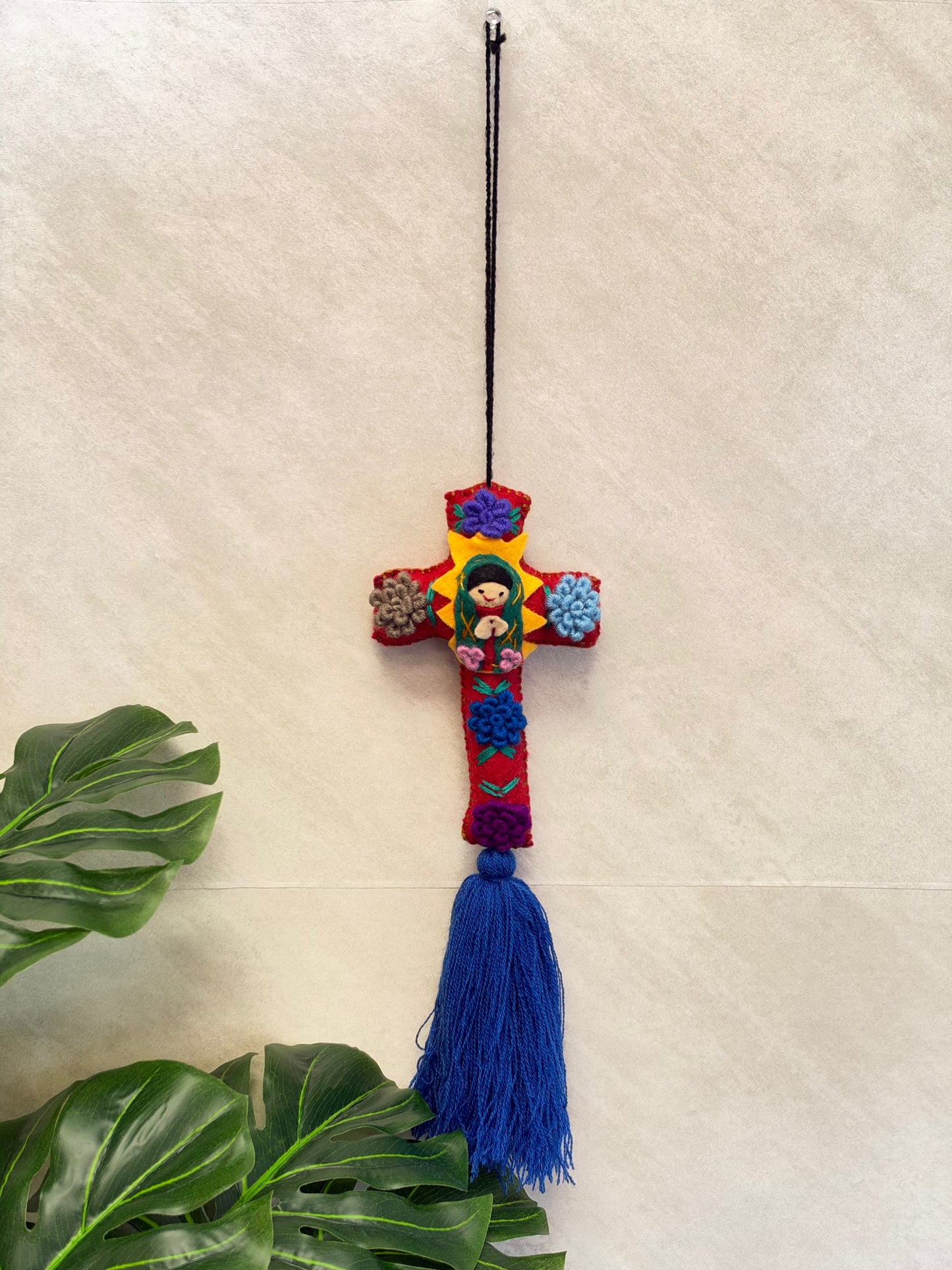 Cross Virgencita Tassel