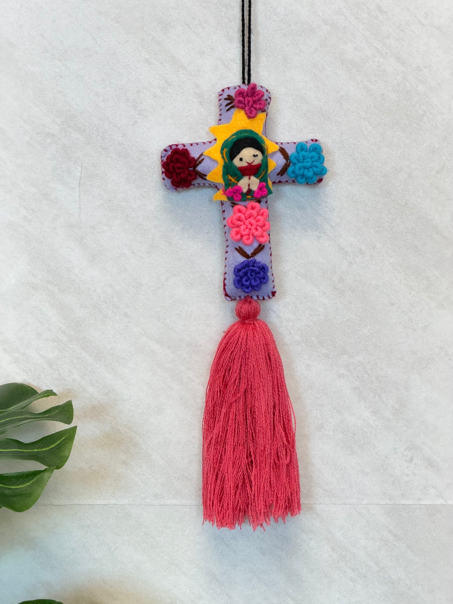 Cross Virgencita Tassel