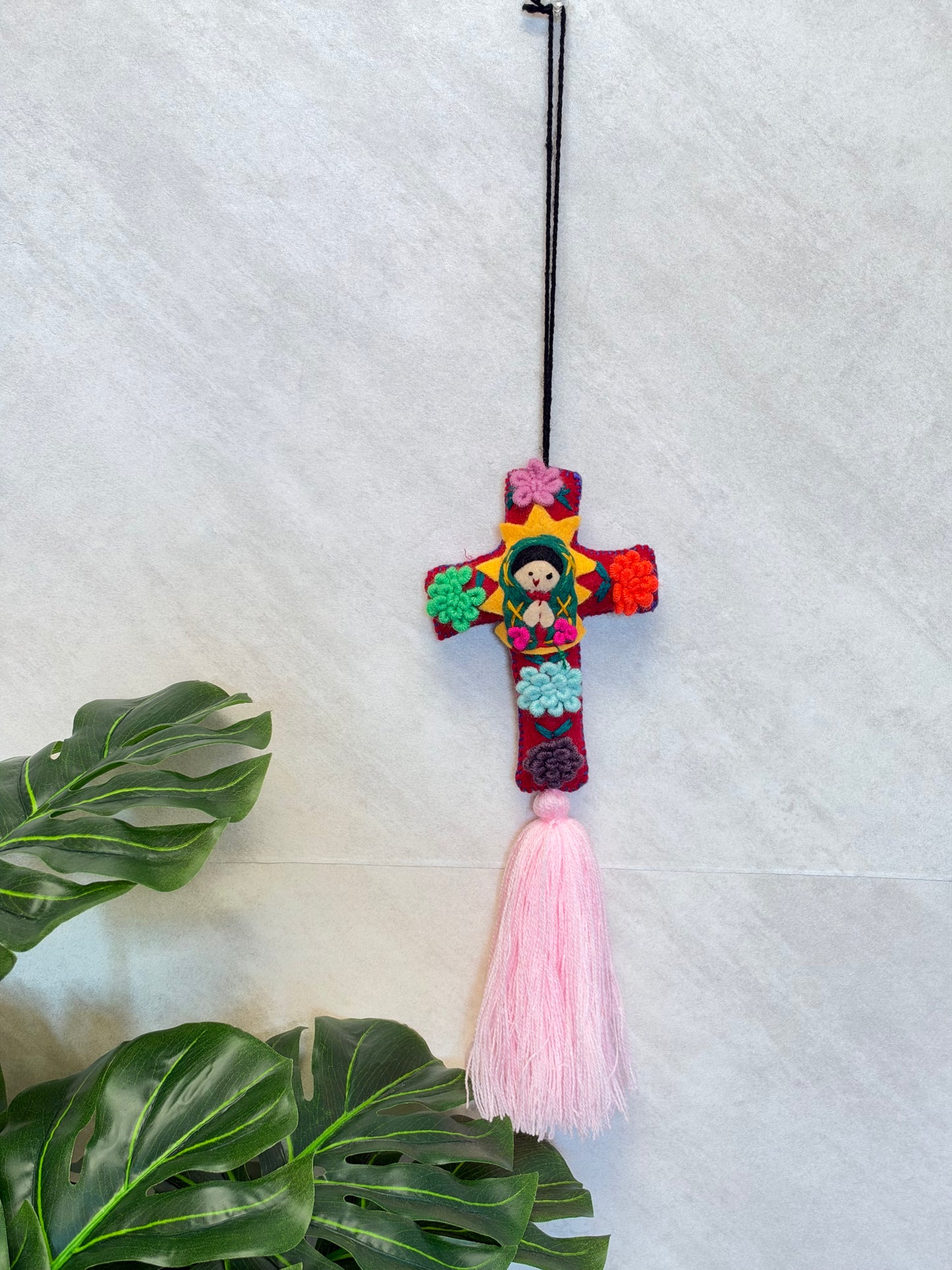 Cross Virgencita Tassel