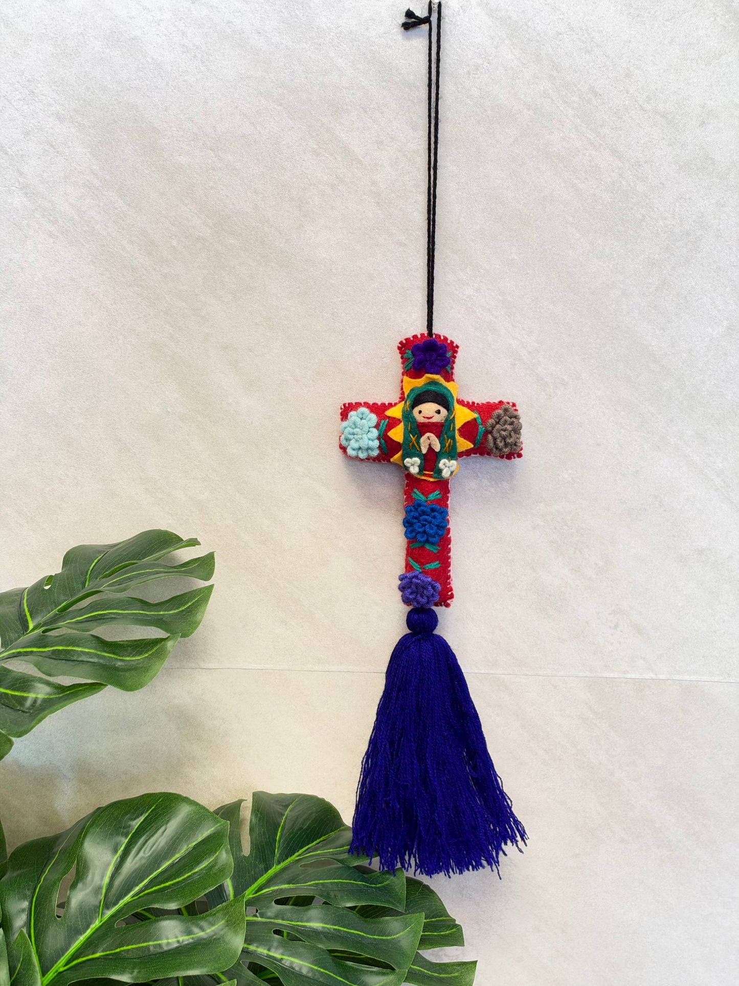 Cross Virgencita Tassel