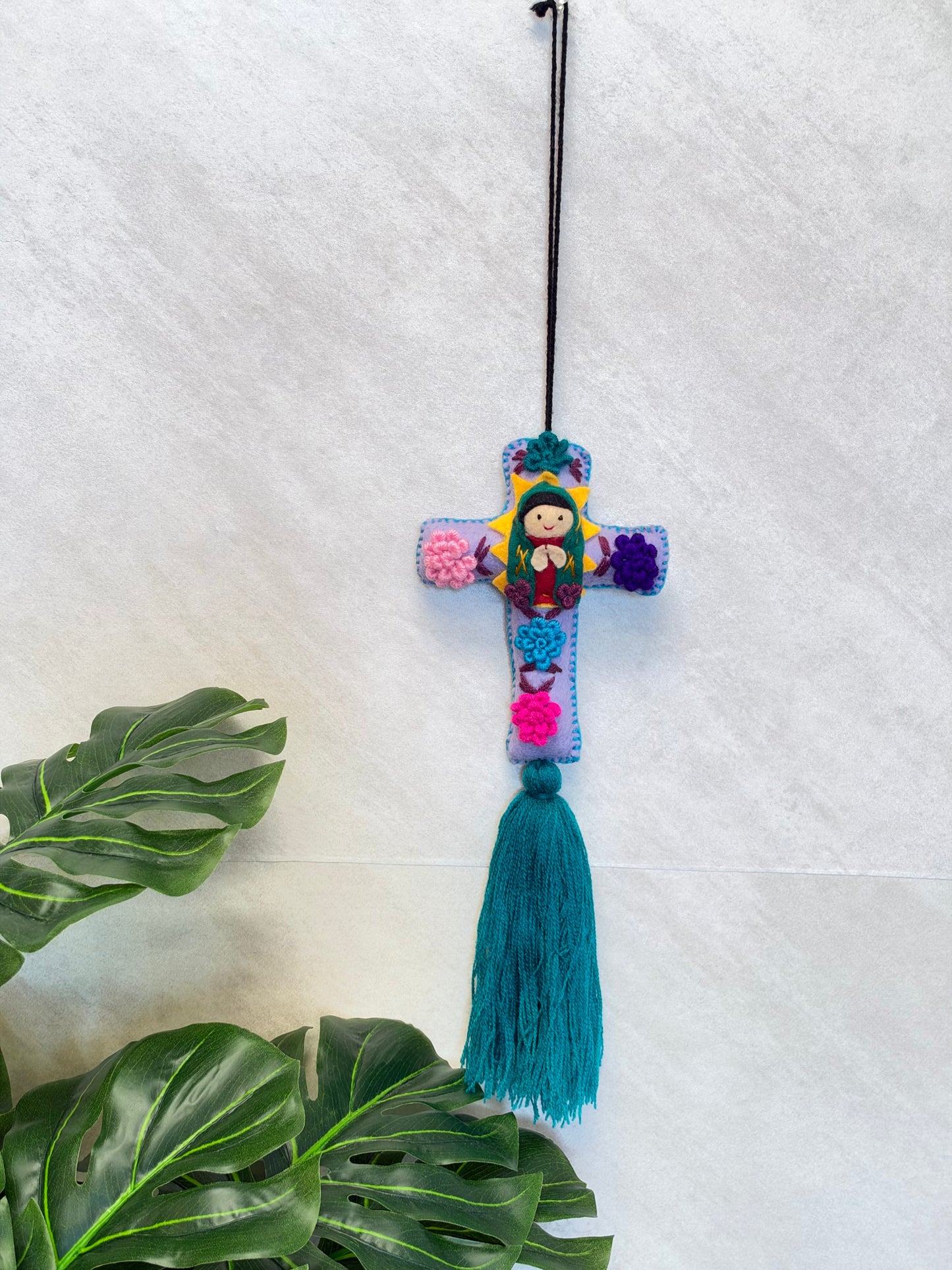 Cross Virgencita Tassel