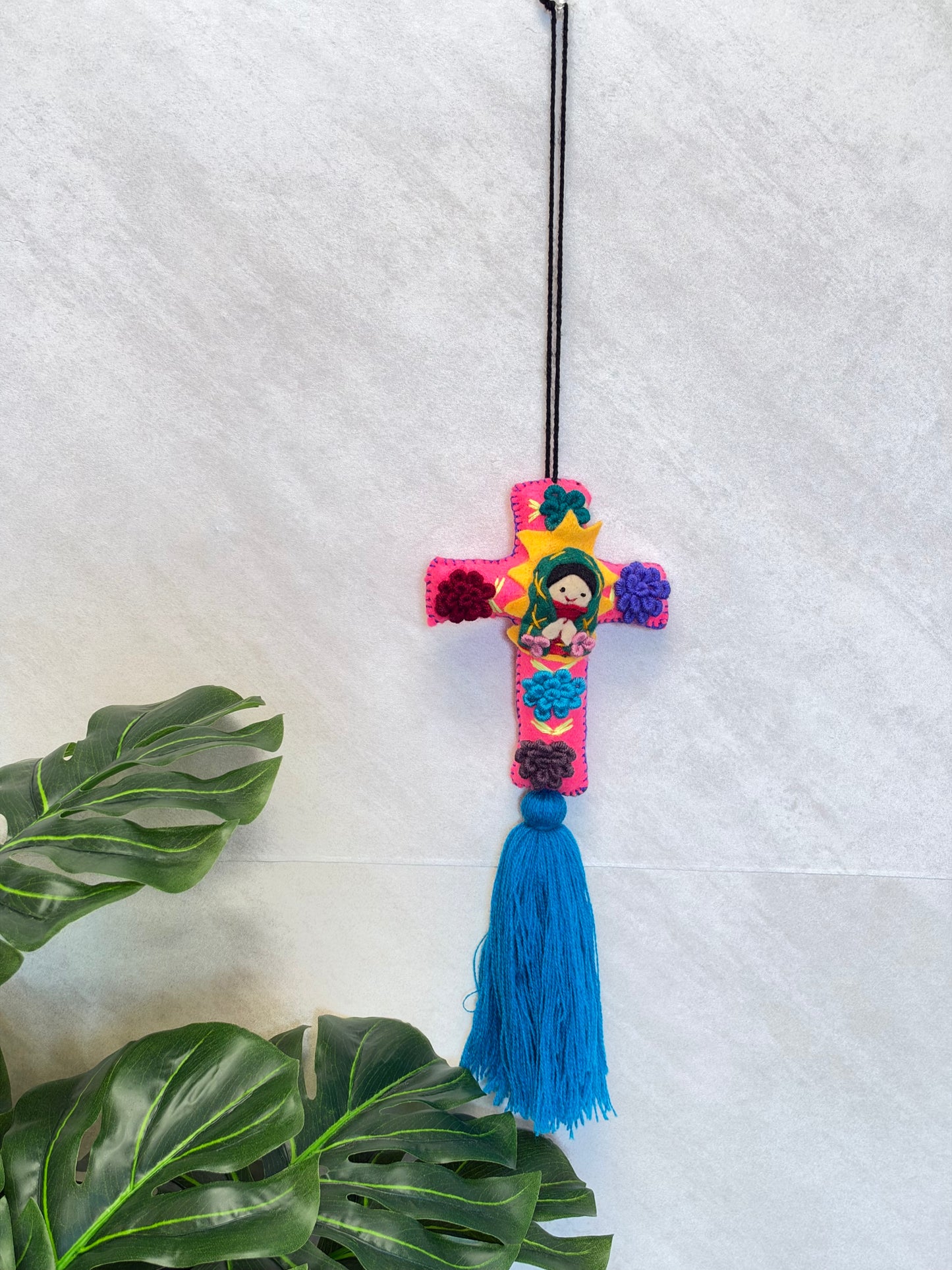 Cross Virgencita Tassel