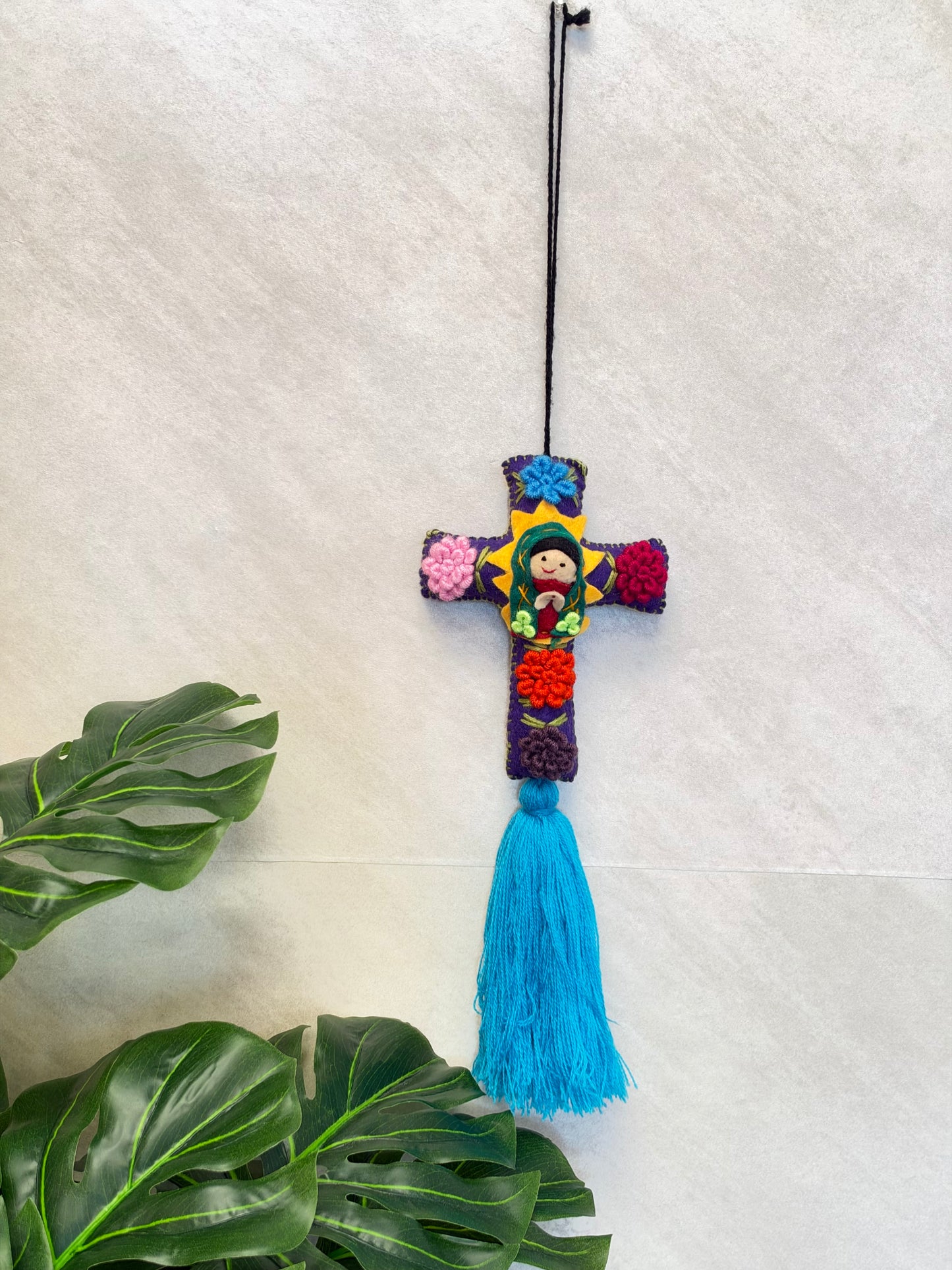 Cross Virgencita Tassel