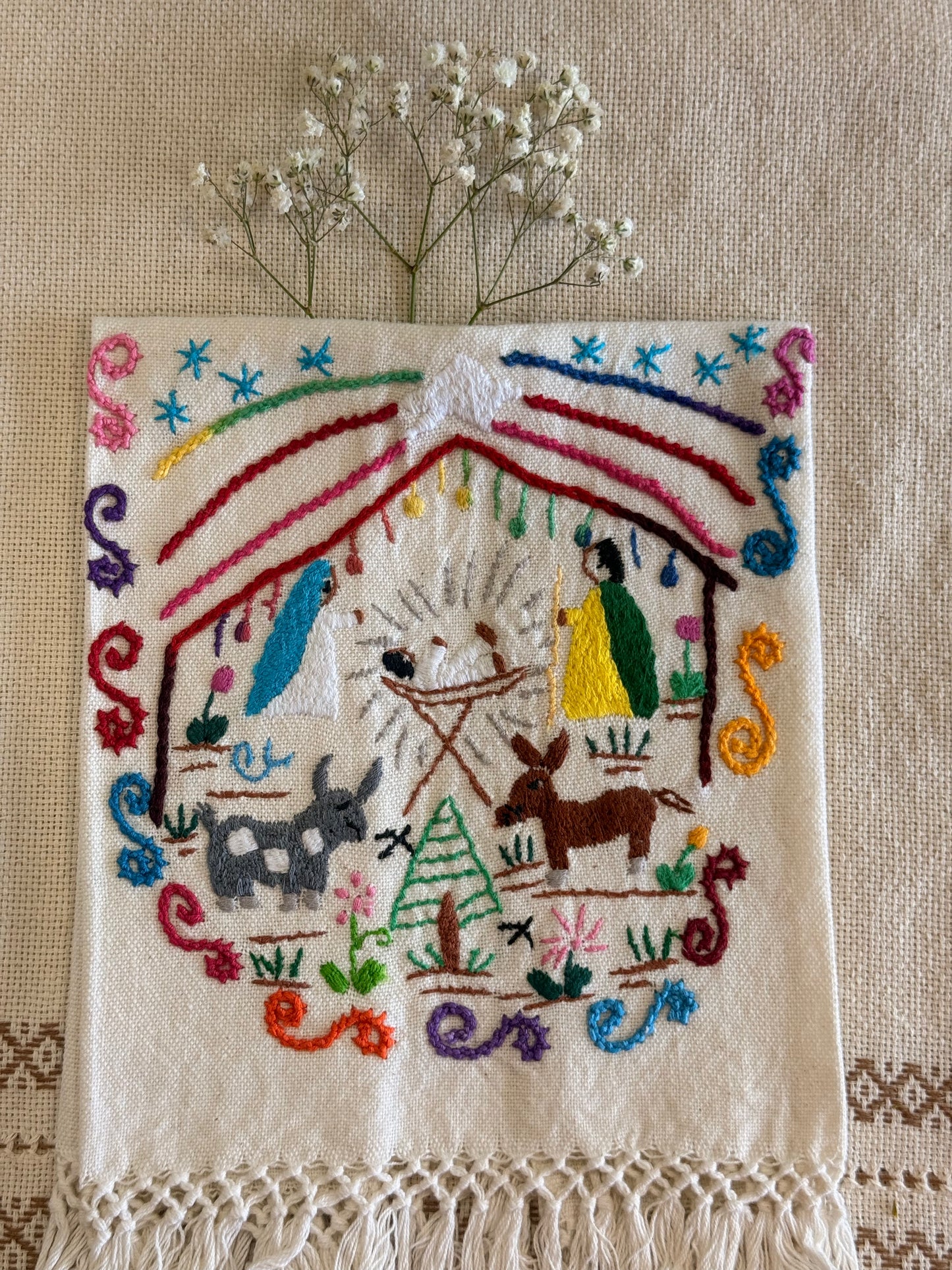 Nacimiento – Hand-Embroidered Nativity Textile