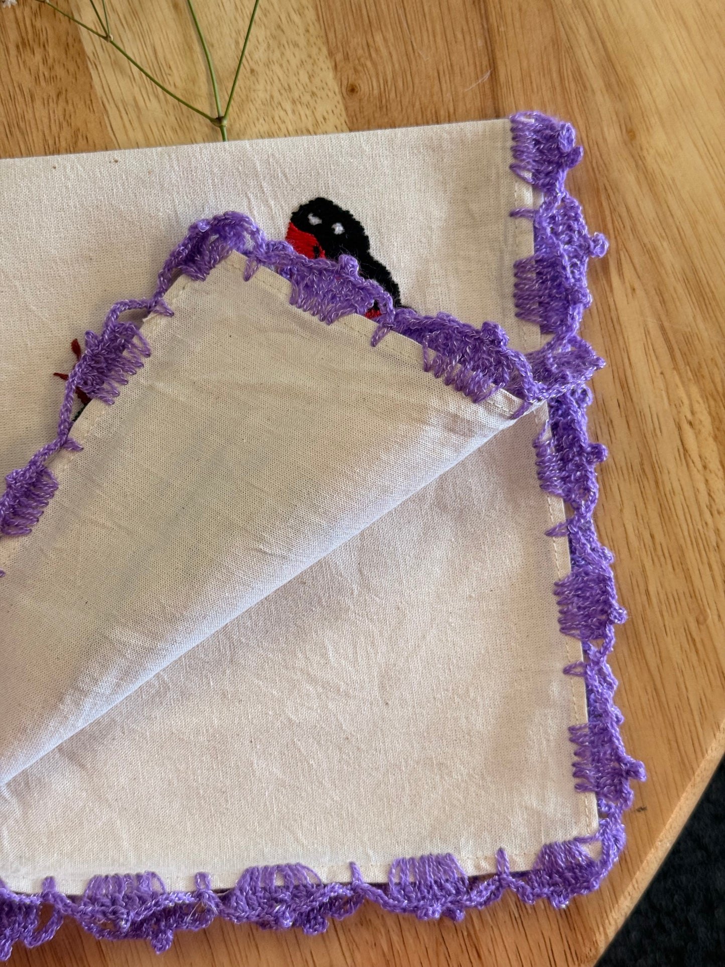LIMITED EDITION: “Mariposa & Nopal Hand-Embroidered Napkin"