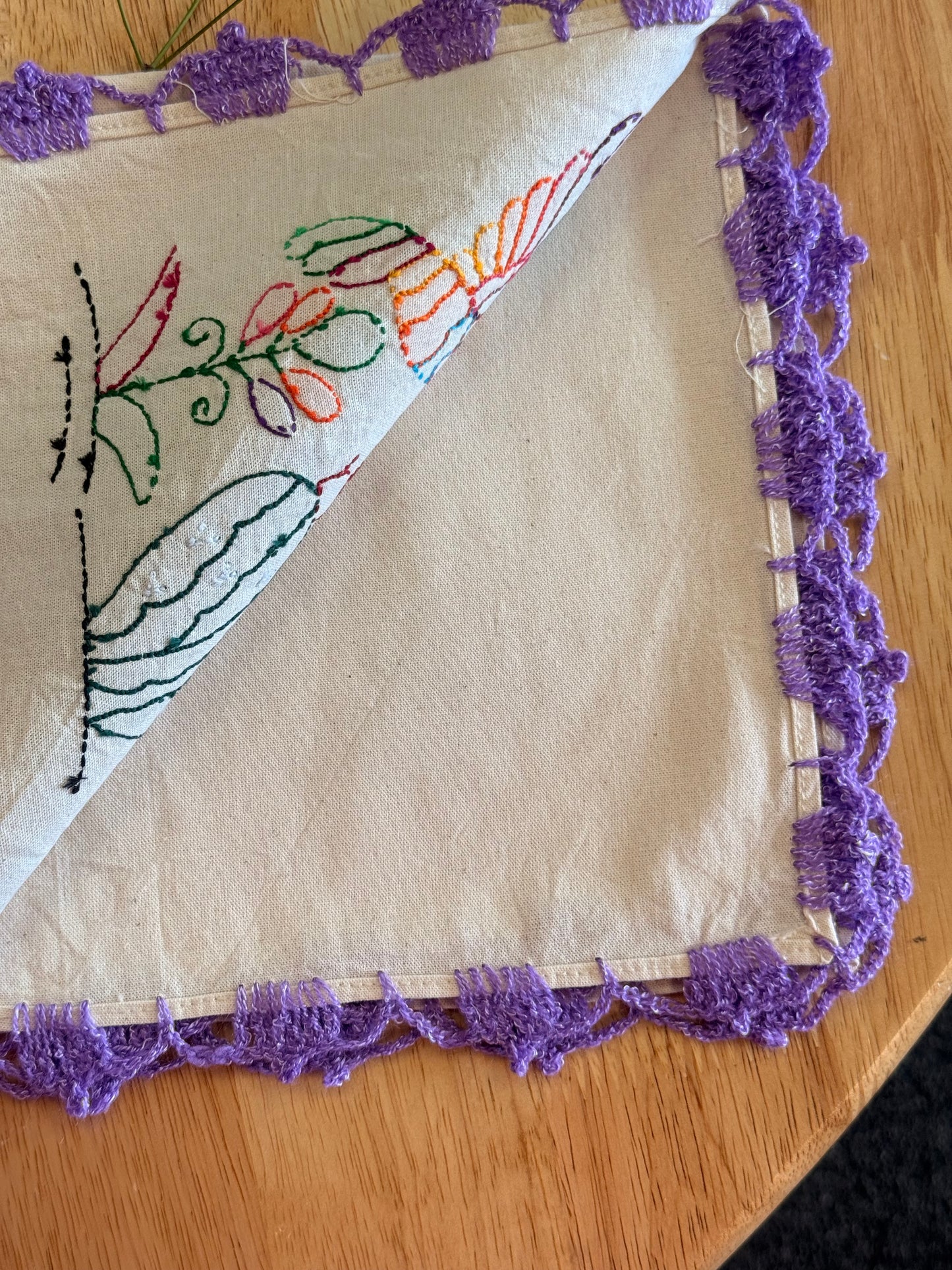 LIMITED EDITION: “Colibri & Nopal Hand-Embroidered Napkin"
