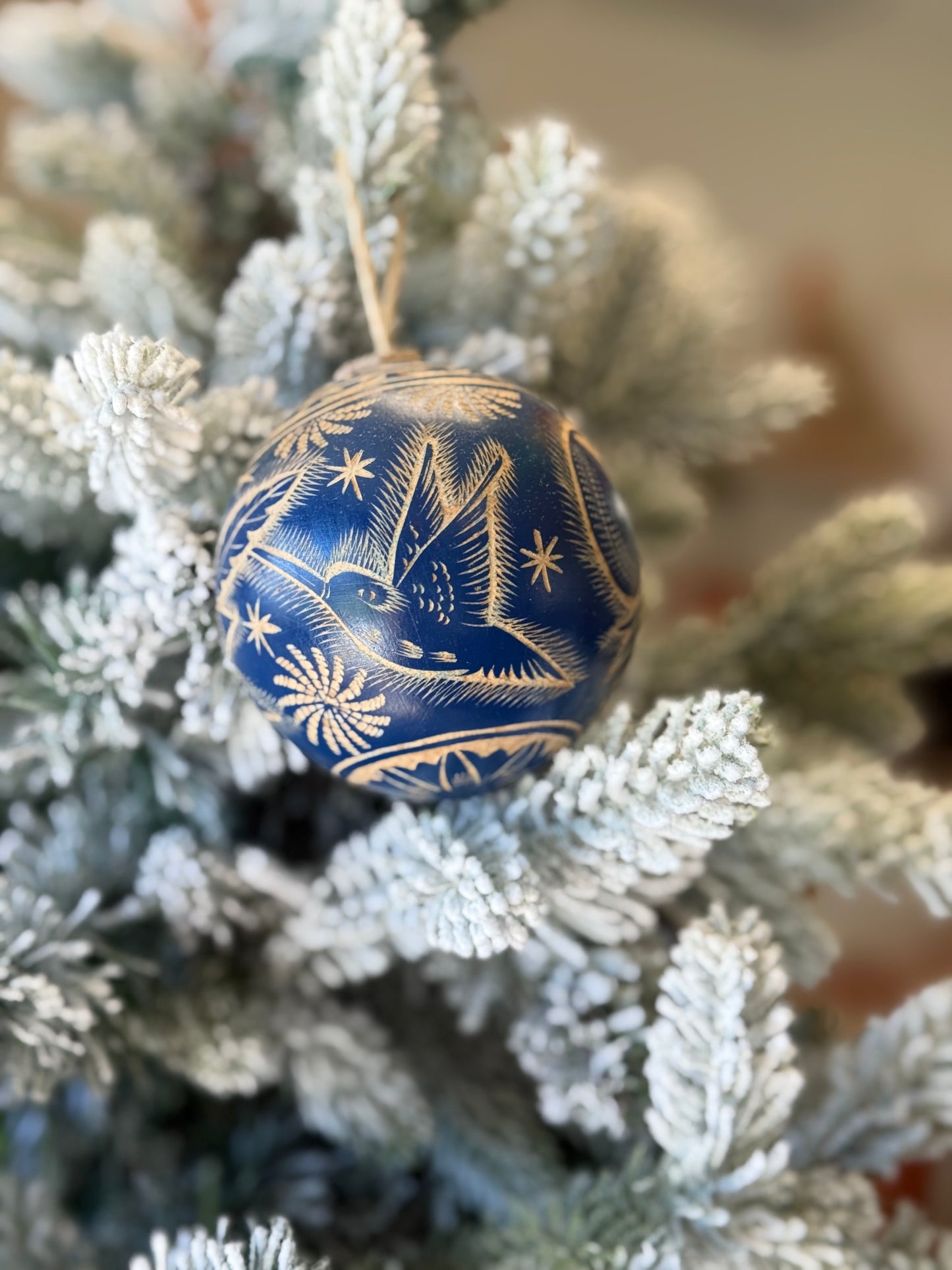 Set of 3 Blue Christmas Ornaments