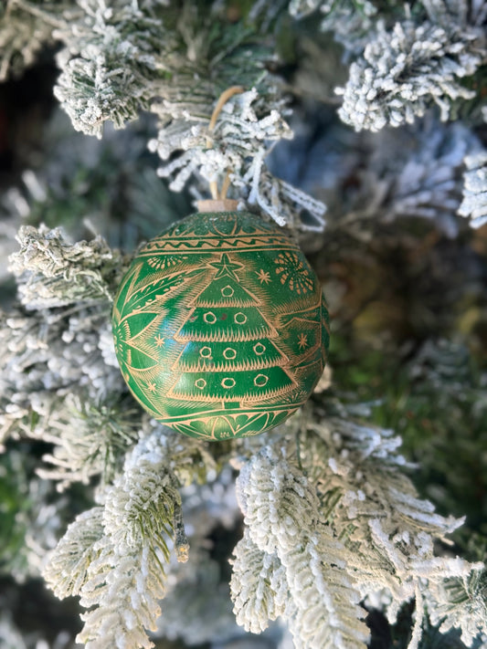 Pack of 3 Green Christmas Ornaments