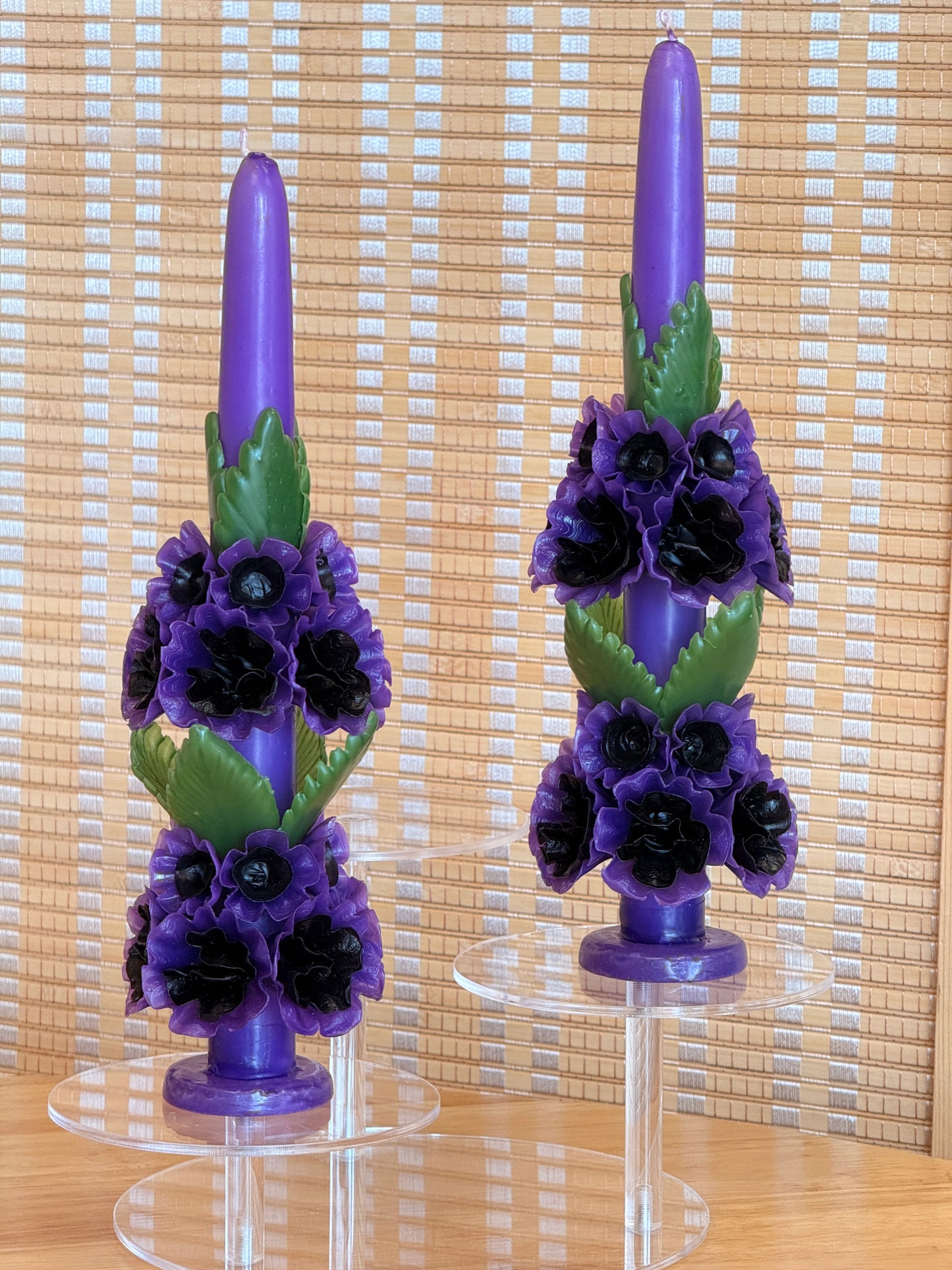 Purple/Black 11.5" Candle