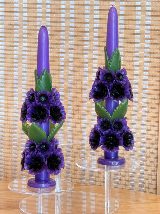 Purple/Black 11.5" Candle