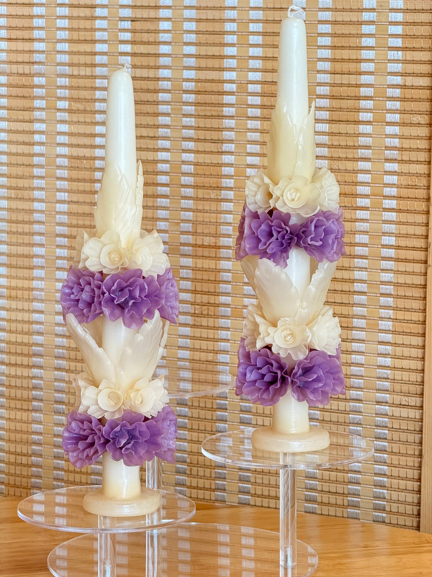 IVORY/LILAC 11.5" CANDLE