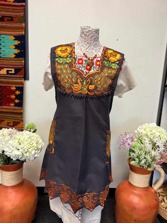 "Sherlyn" Dark Black Apron/Mandil 2X