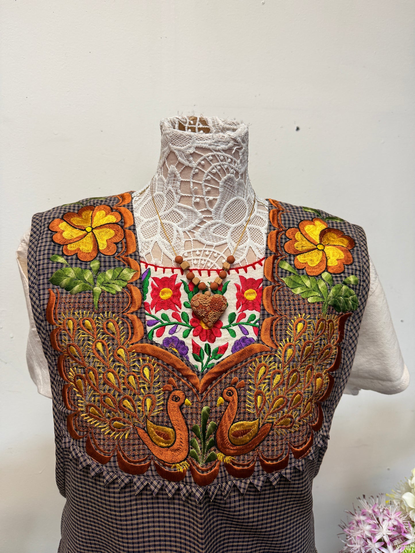 "Rebecca" Light brown Apron/ Mandil 2X