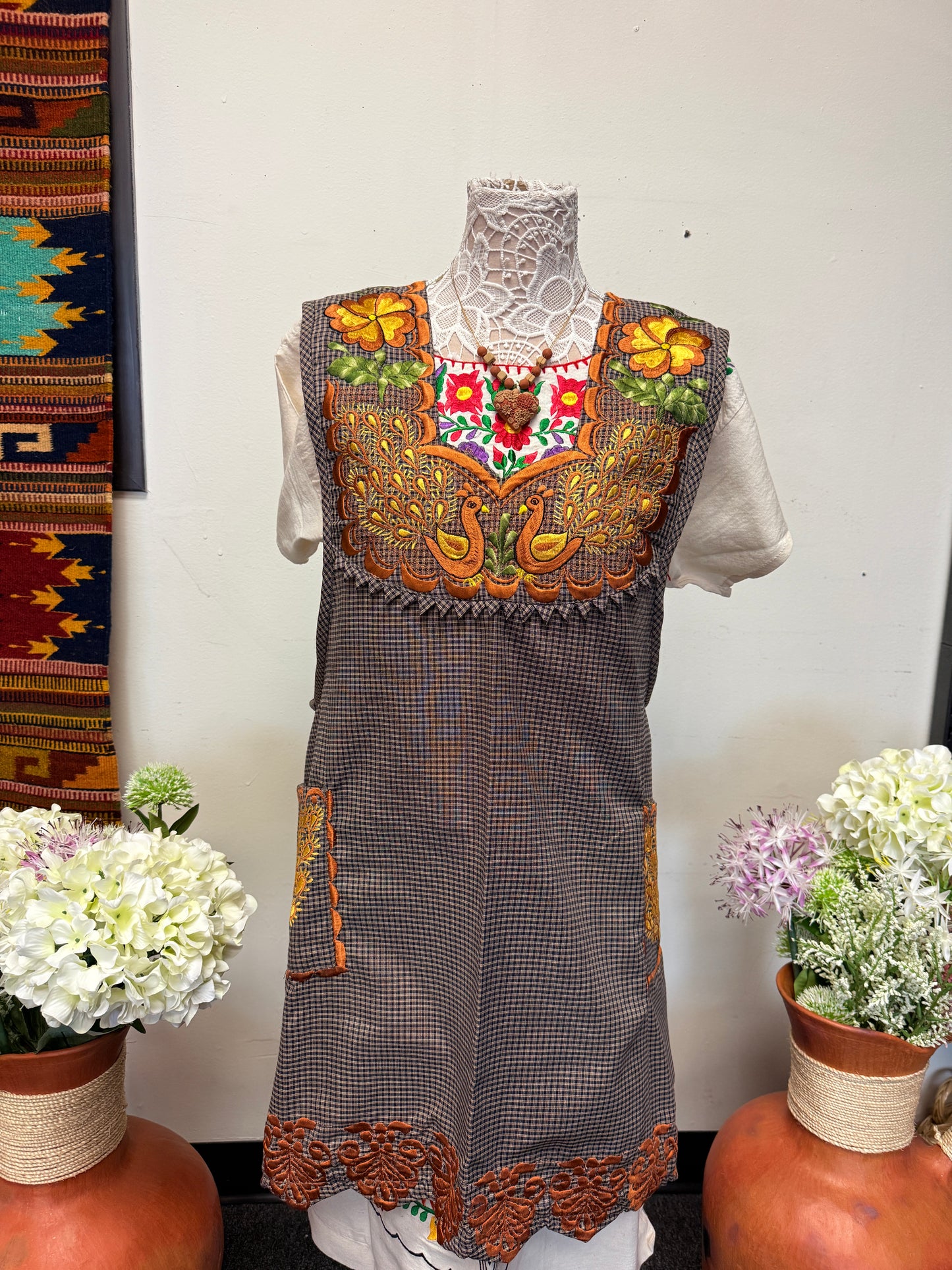 "Rebecca" Light brown Apron/ Mandil 2X