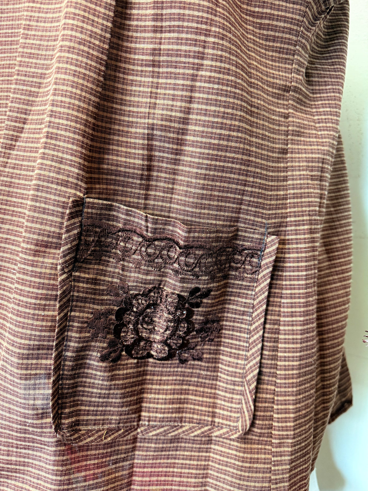 "Elena" Dark Brown Apron/Mandil L