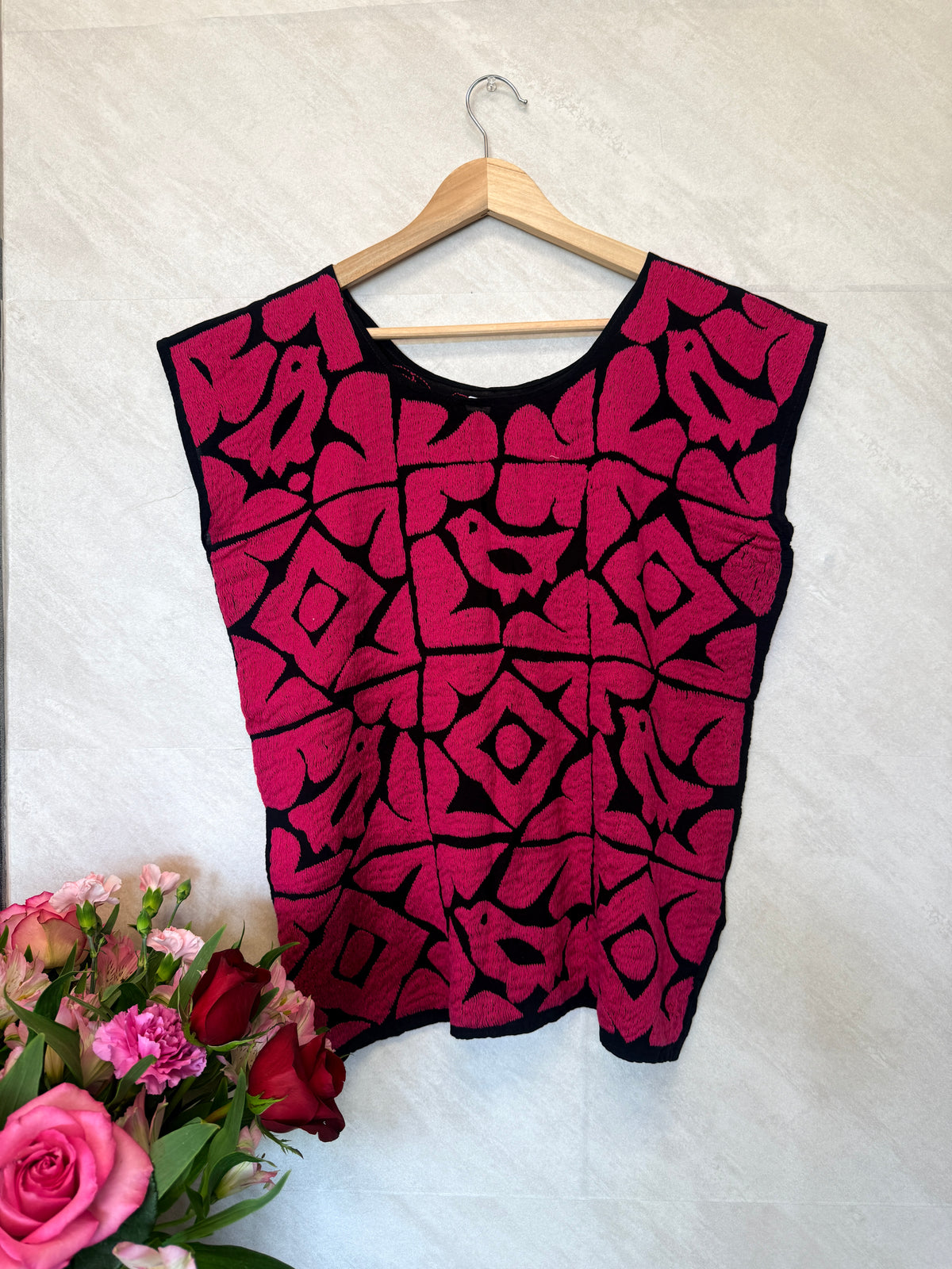 Tenango/Otomi Pink Blouse