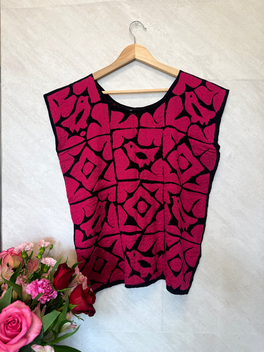 Tenango/Otomi Pink Blouse