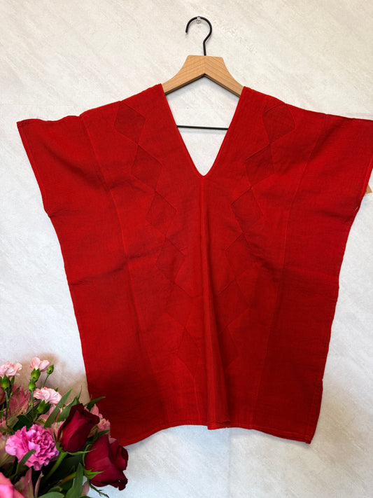 Red Blouse Oversize