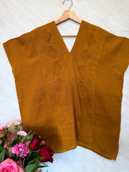 Rust Brown Blouse Oversized