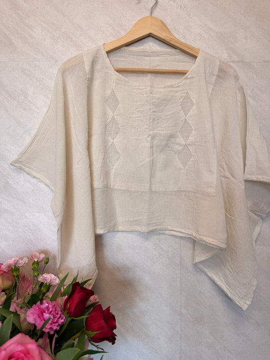 Butterfly Style Blouse - Natural
