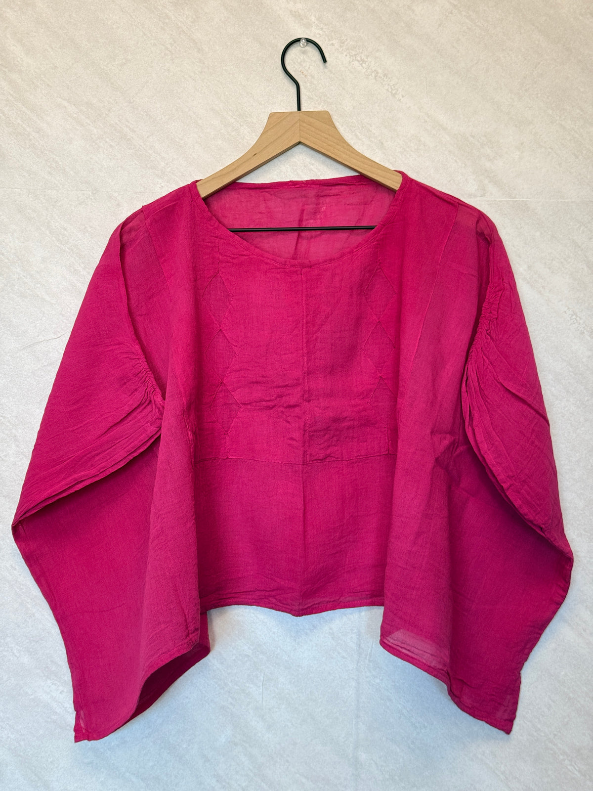 "Butterfly" Crop Top Blouse Pink