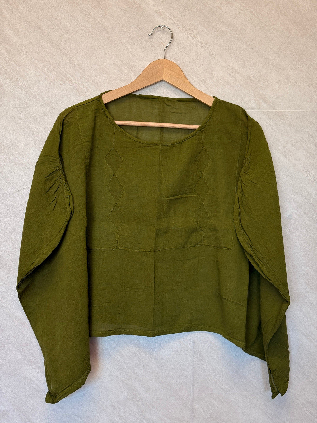 "Butterfly" Crop Top Sage Green