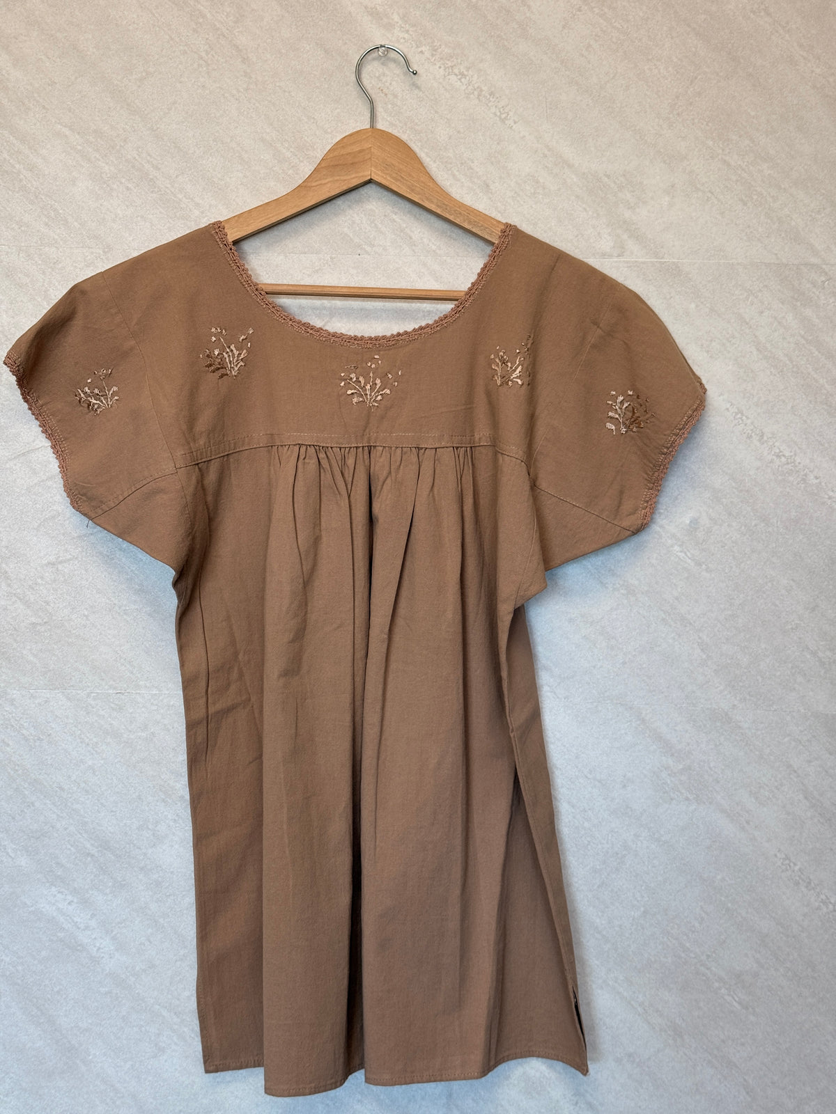San Antonino Embroidered Blouse "Beige" S/M