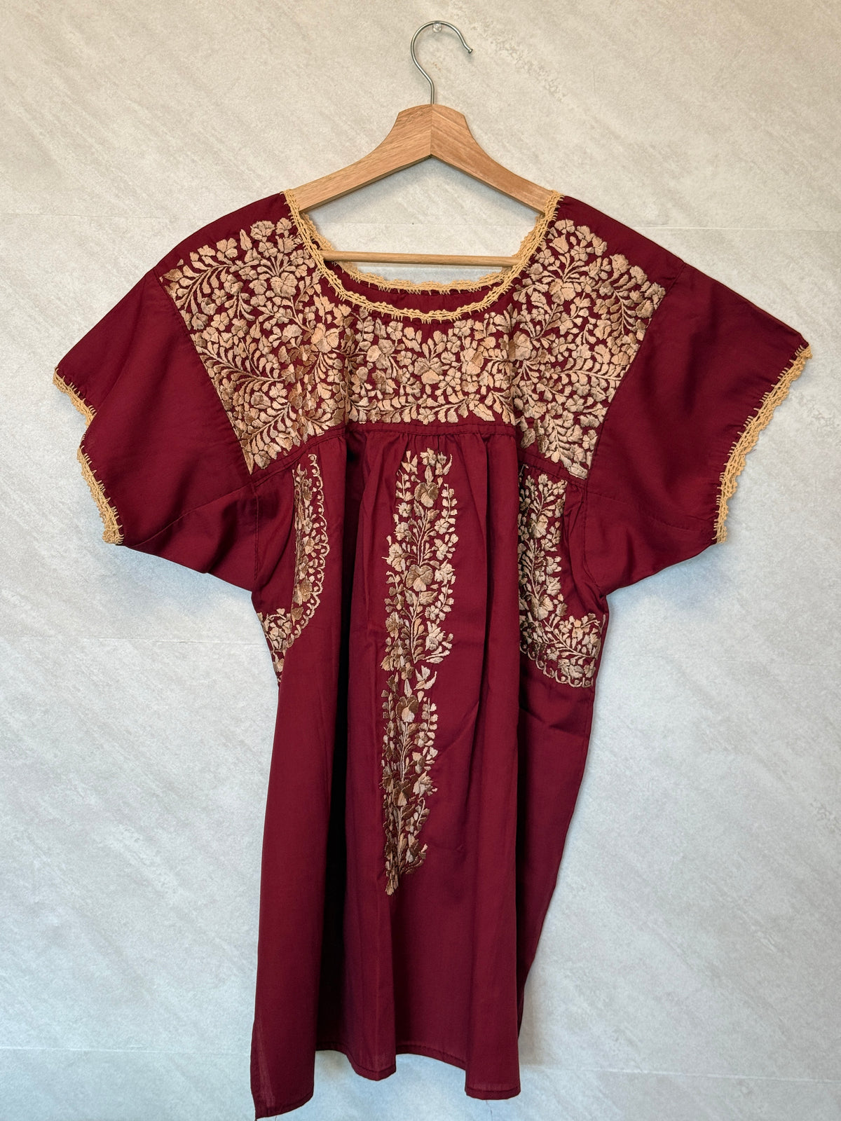 San Antonino Embroidered Blouse "Cherry" M/L