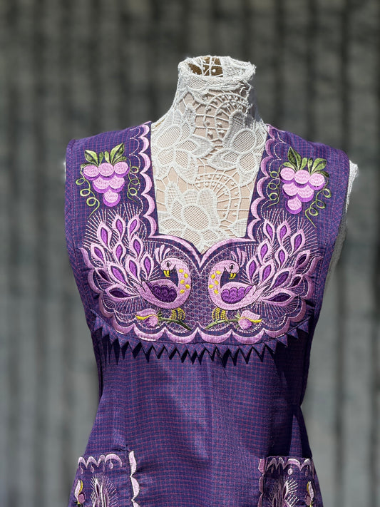 Purple Apron/Mandil Morado Pavoreal M