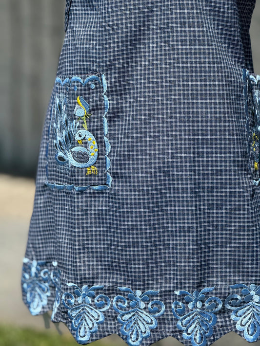 Blue Apron/ Mandil Azul Pavoreal L