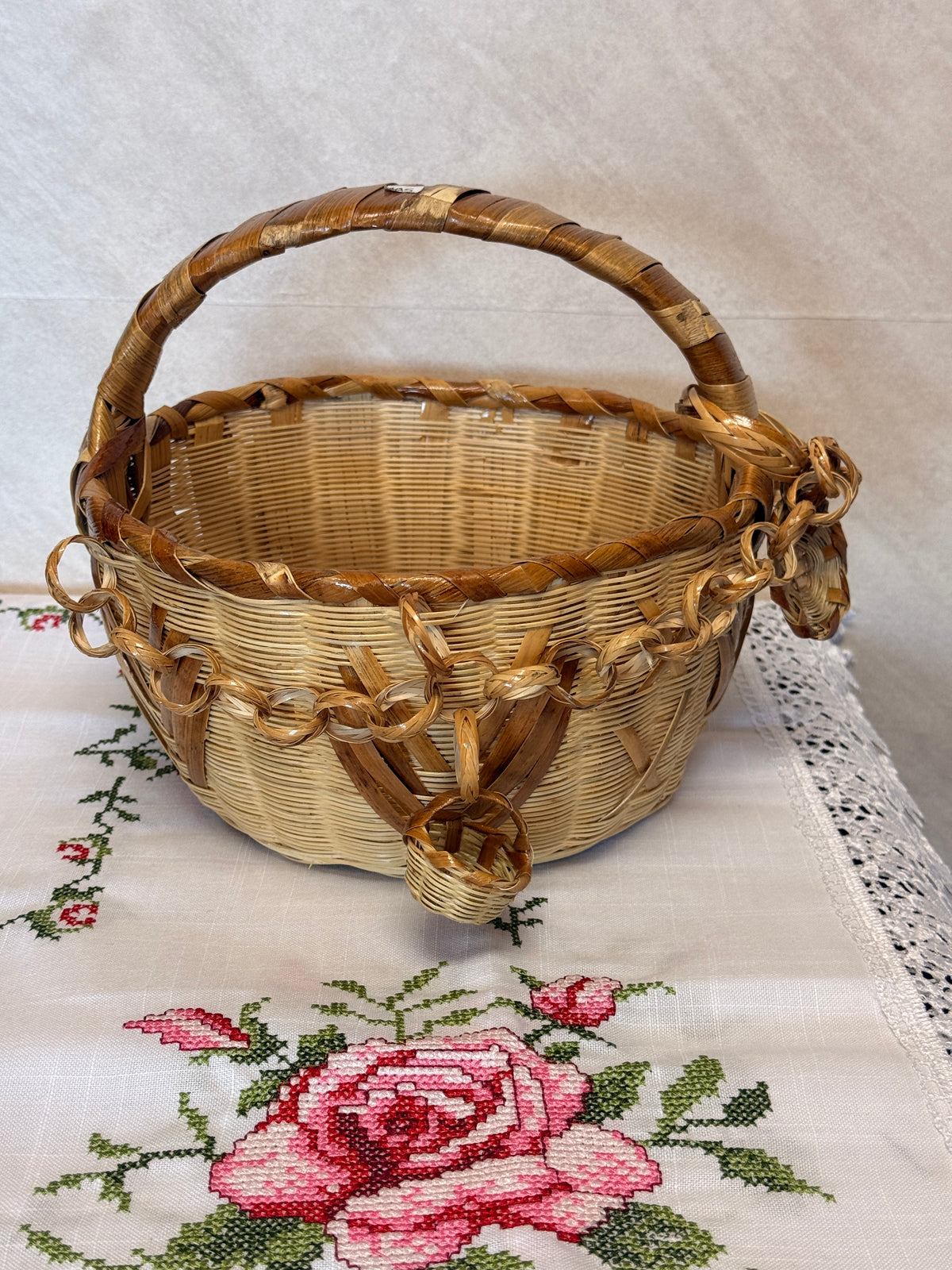"Silvia" Canasta de Carrizo (Medium)