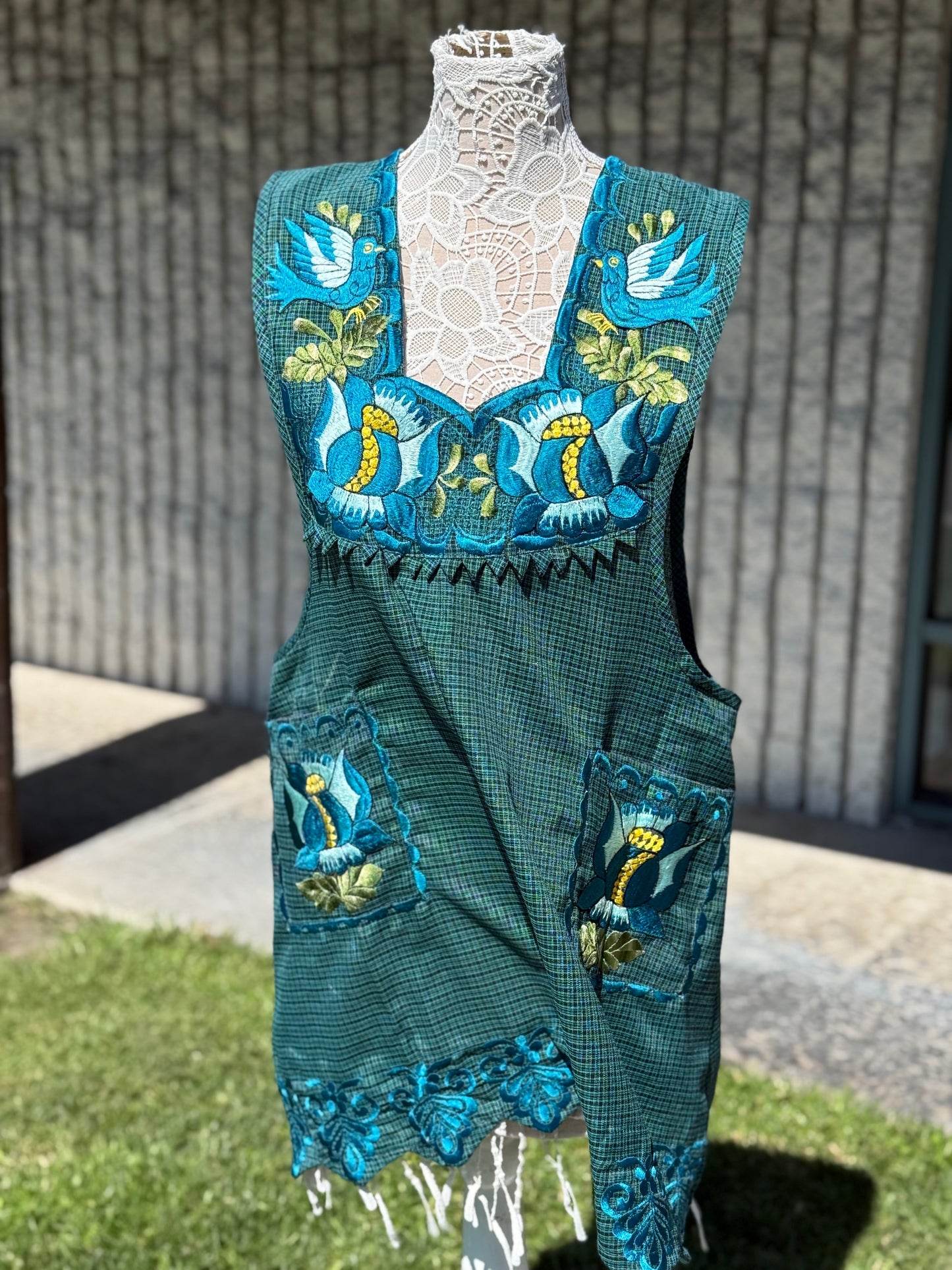 Turquoise/Green Mandil XL