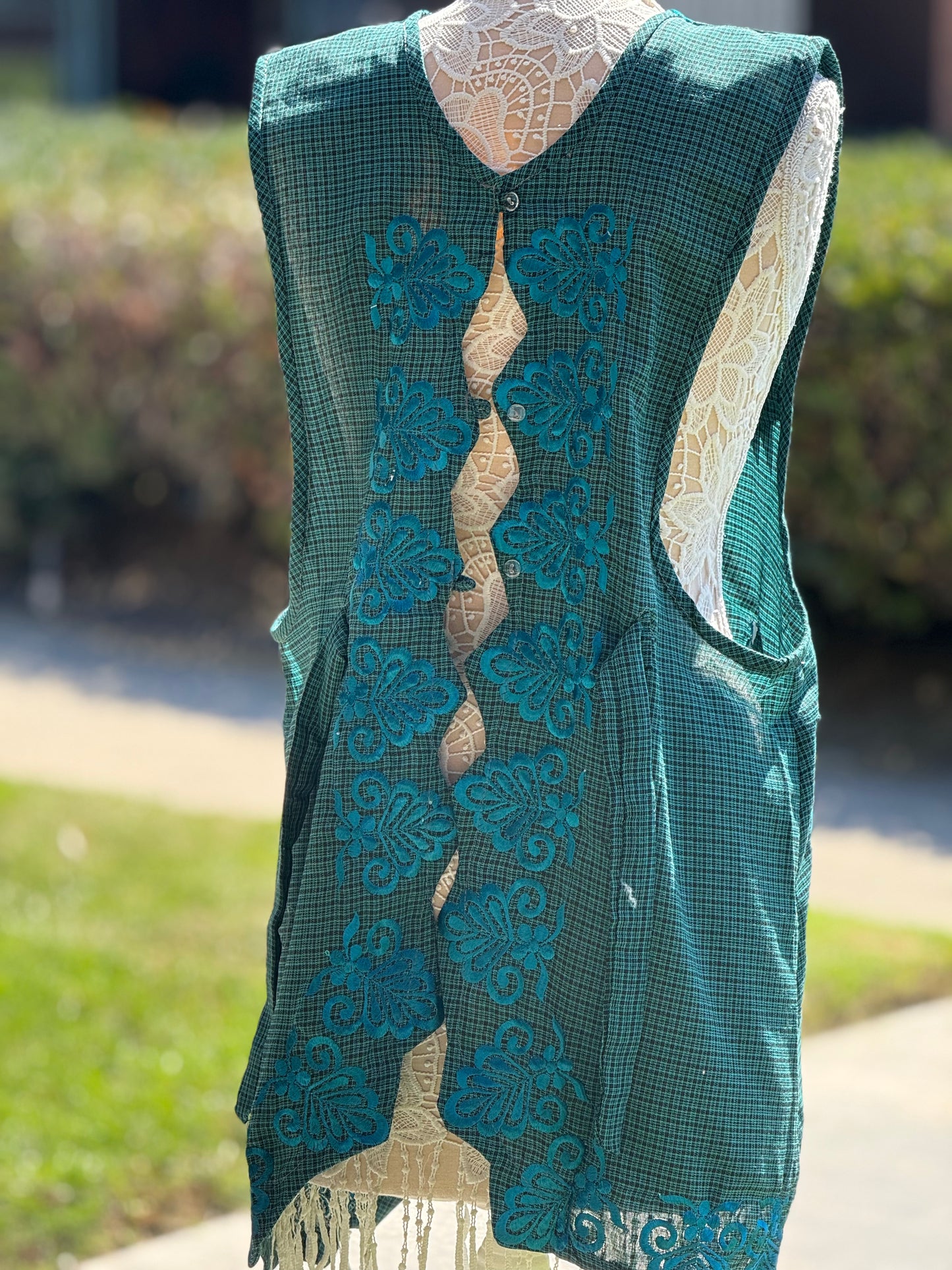 Turquoise/Green Mandil XL