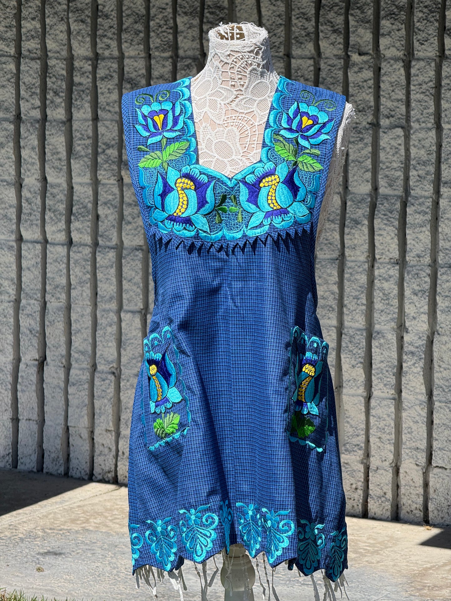Dark Blue Apron/ Azul Marino Mandil XL