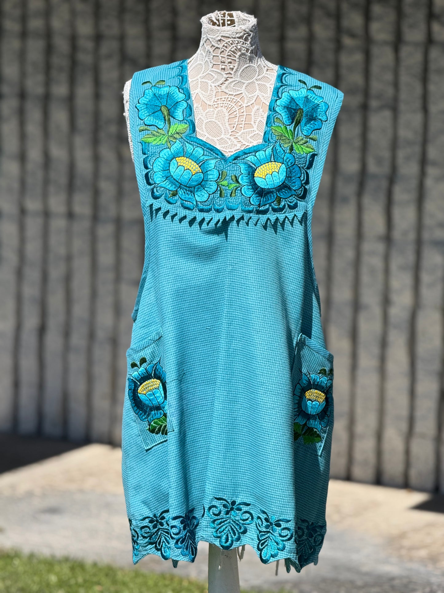Turquoise Apron/ Mandil Turquesa XXL
