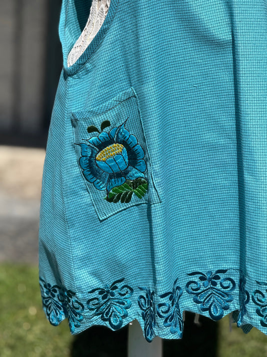 Turquoise Apron/ Mandil Turquesa XXL