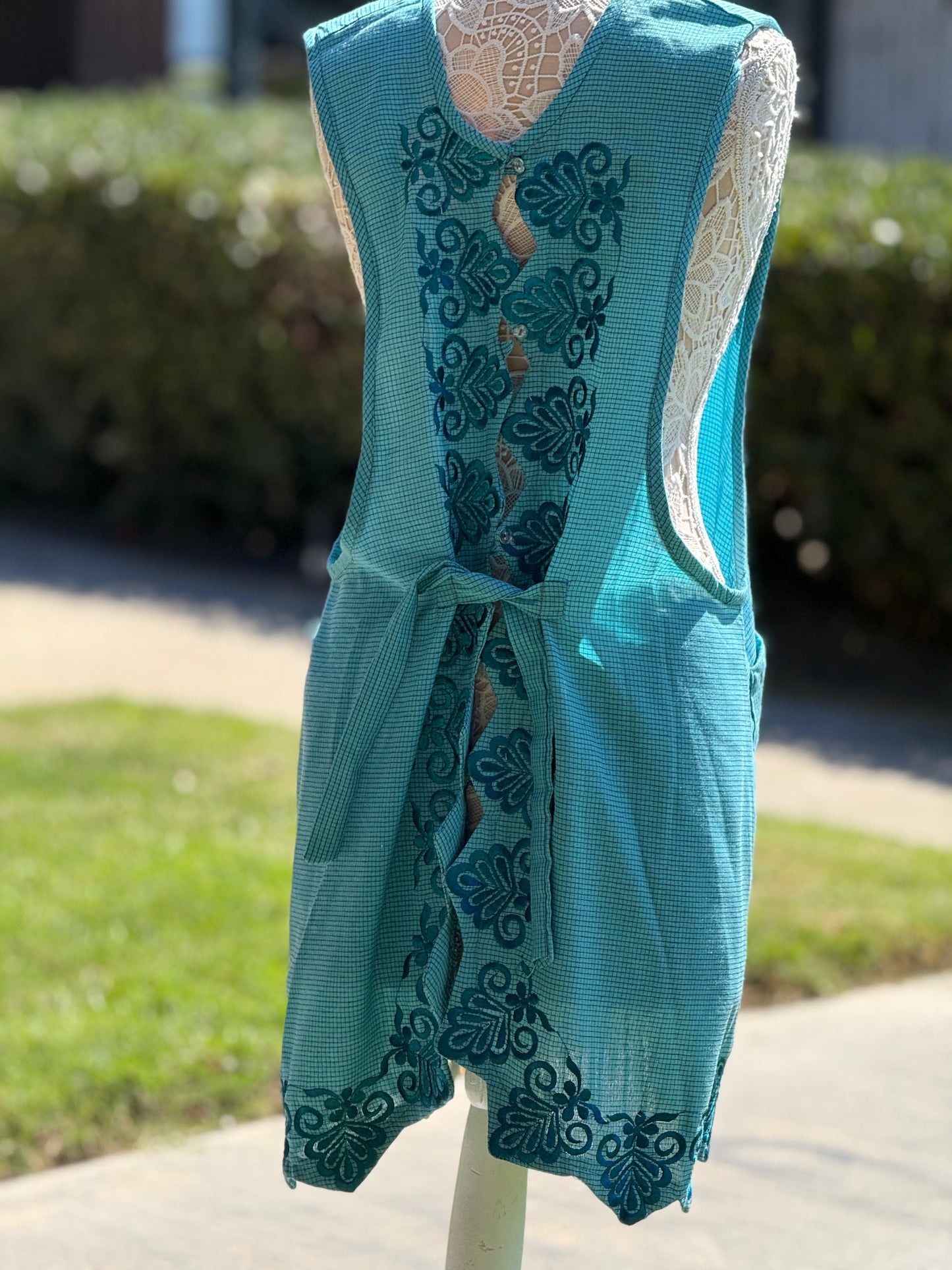 Turquoise Apron/ Mandil Turquesa XXL