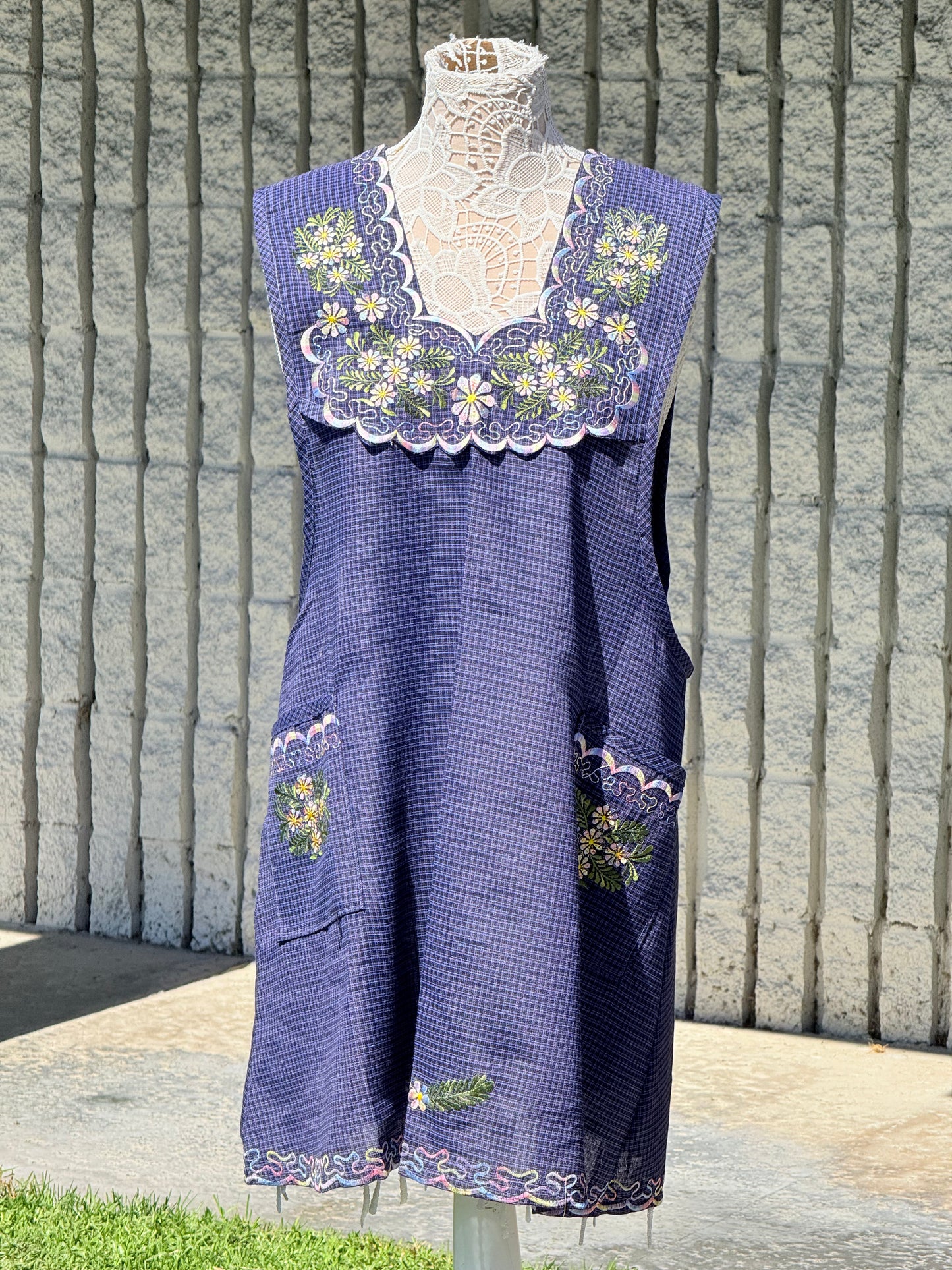 Cobalt Blue Apron/Mandil XL