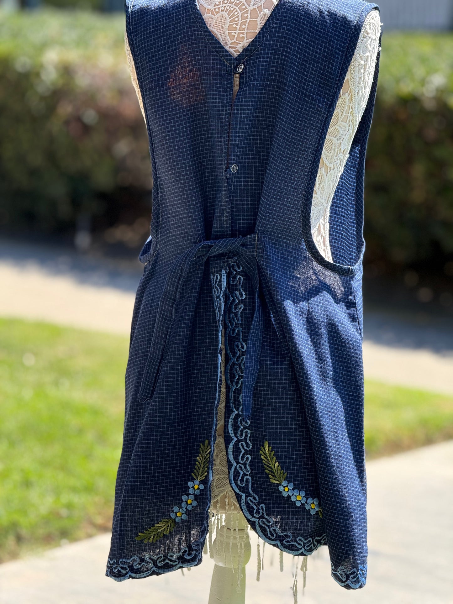 Navy Blue Apron/Mandil XL