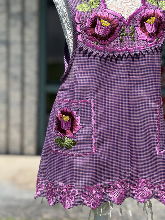 Grape Color Apron/ Mandil Uva L